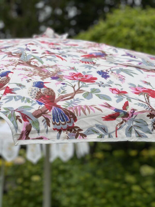 Sombrilla Parasol de jardin India pajaros