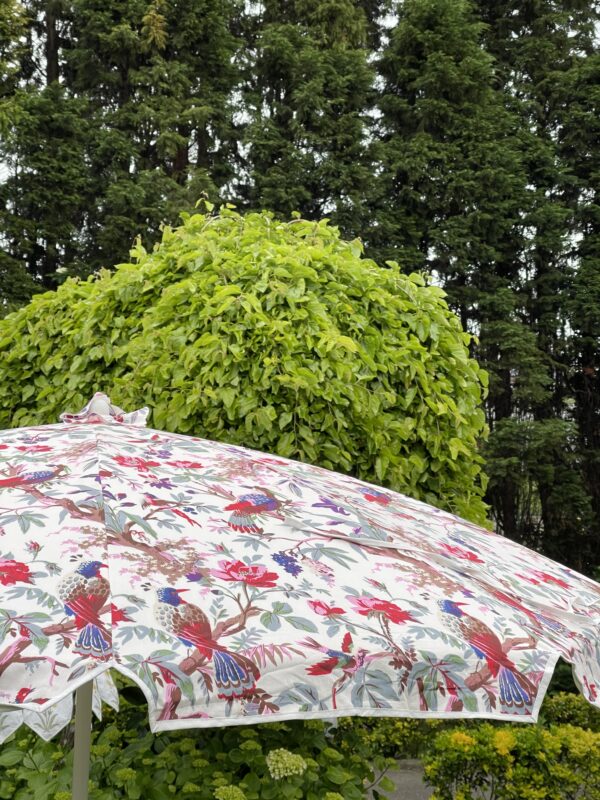 Sombrilla Parasol de jardin India pajaros - Imagen 4