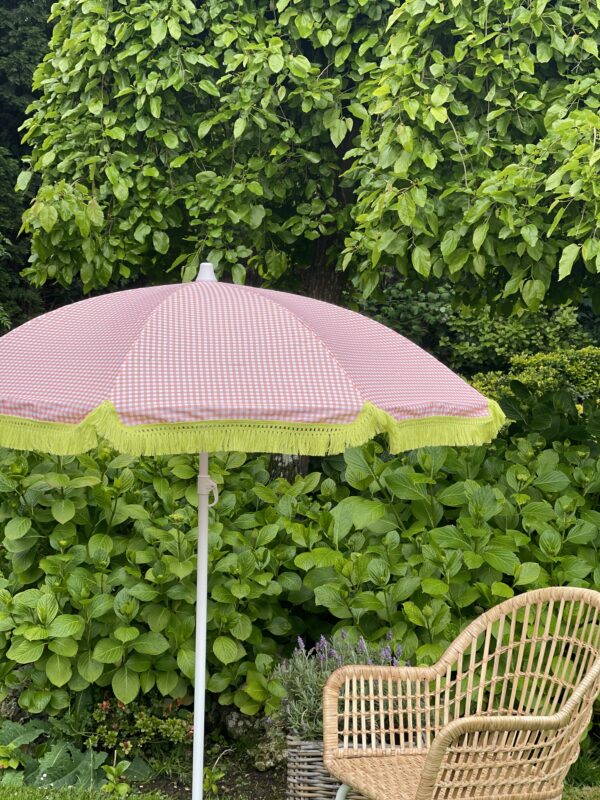 Sombrilla Parasol de Playa y jardin  cuadro vichy