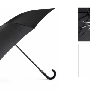 Paraguas Largo para Caballero, Automático y Antiviento, Negro Clásico