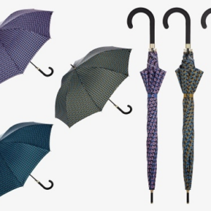 Paraguas Largo Clima Automático con Estampado Geométrico Elegante