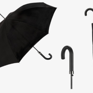 Paraguas Largo Clima Premium Black, Automático y Antiviento, Elegante