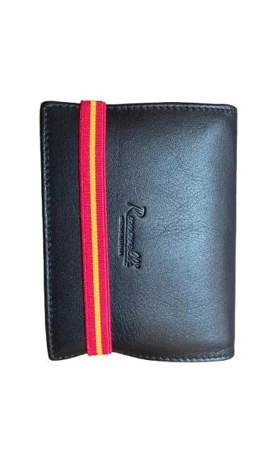 Cartera de piel para hombre con elástico de bandera de España, sin monedero - Imagen 2