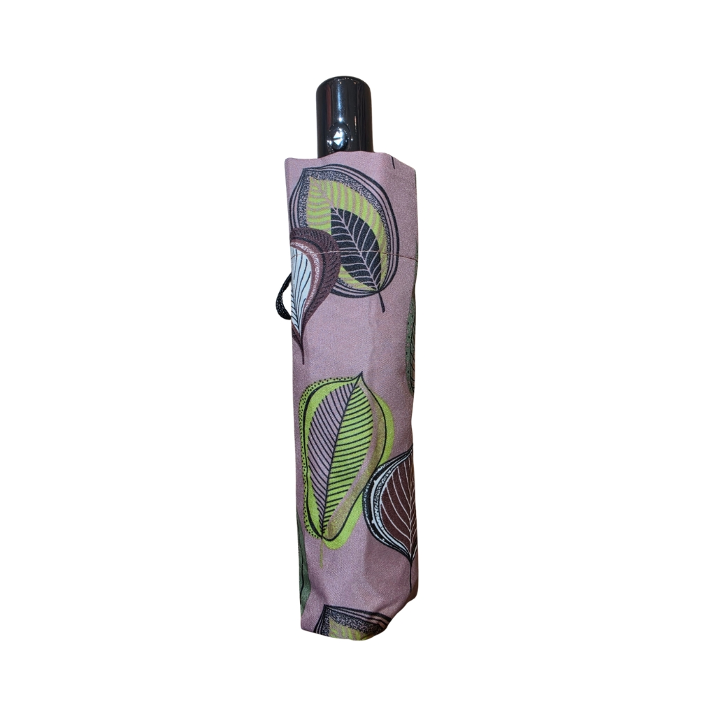Paraguas Plegable con Estampado de Hojas Botanicas y Funda - Imagen 3