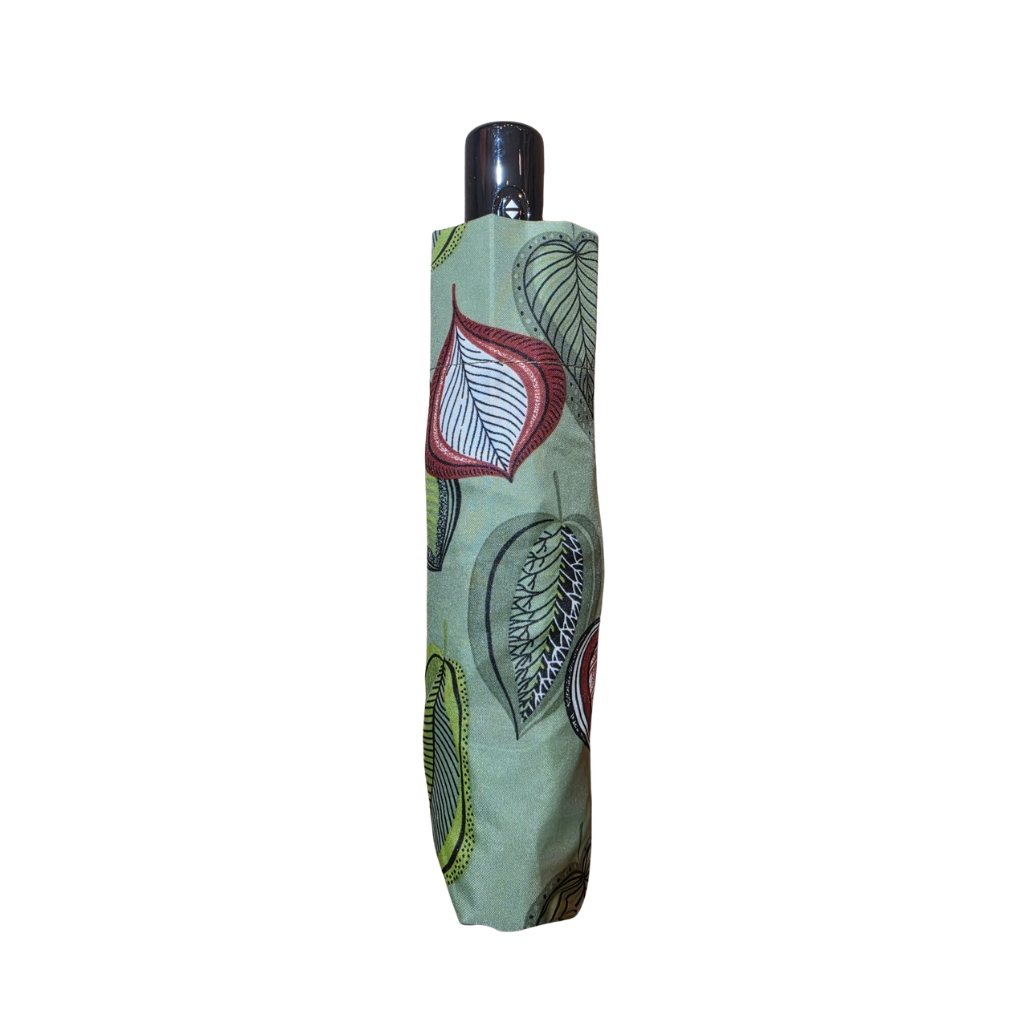 Paraguas Plegable con Estampado de Hojas Botanicas y Funda - Imagen 4