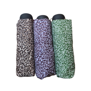 Paraguas Plegable Mini con Estampado Animal Print y Funda