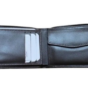 Cartera Vertical de Piel con Monedero, Tarjetero y Elástico Bandera de España