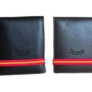 Cartera Vertical de Piel para Tarjetas con Elástico Bandera de España sin monedero