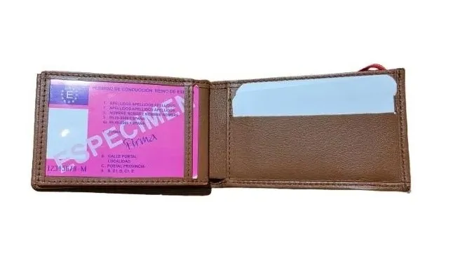 Billetera Tarjetero Slim de Piel con Elástico Bandera de España - Imagen 2