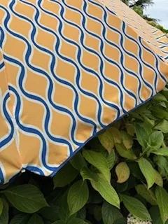 Sombrilla de Playa vintage 180 cm-ribete protección UPF 50+