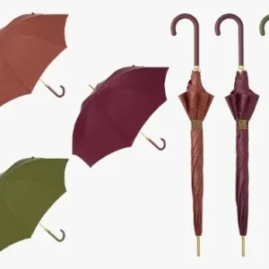 Paraguas Largo para mujer texturizado, automático y elegante   3 Colores
