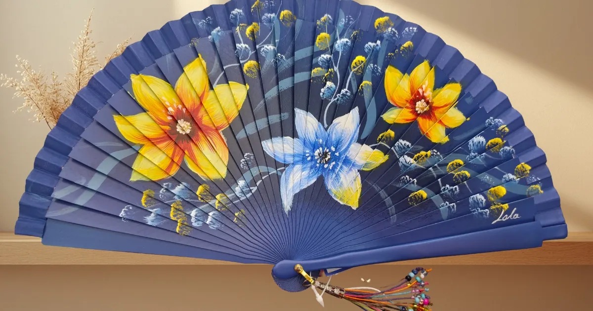 Abanicos de Madera pintados a mano, varios modelos