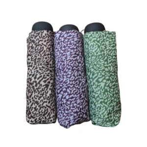 Paraguas Plegable Mini con Estampado Animal Print y Funda