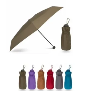 Paraguas Plegable Mini Ligero, 6 Colores con Funda Elástica