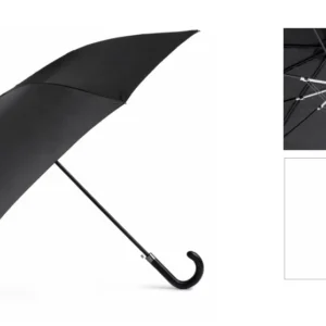 Paraguas Largo para Caballero, Automático y Antiviento, Negro Clásico