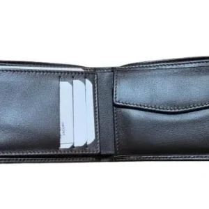Cartera Vertical de Piel con Monedero, Tarjetero y Elástico Bandera de España