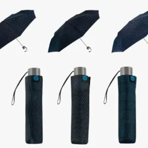 Paraguas Plegable Unisex Compacto con Empuñadura Recta para Mochila