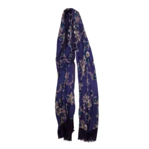 Fular Estampado Floral en Tonos Morado y Multicolor Bufanda de Mujer