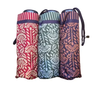 Paraguas Plegable Compacto con Estampado Floral y Estuche   C-Collection