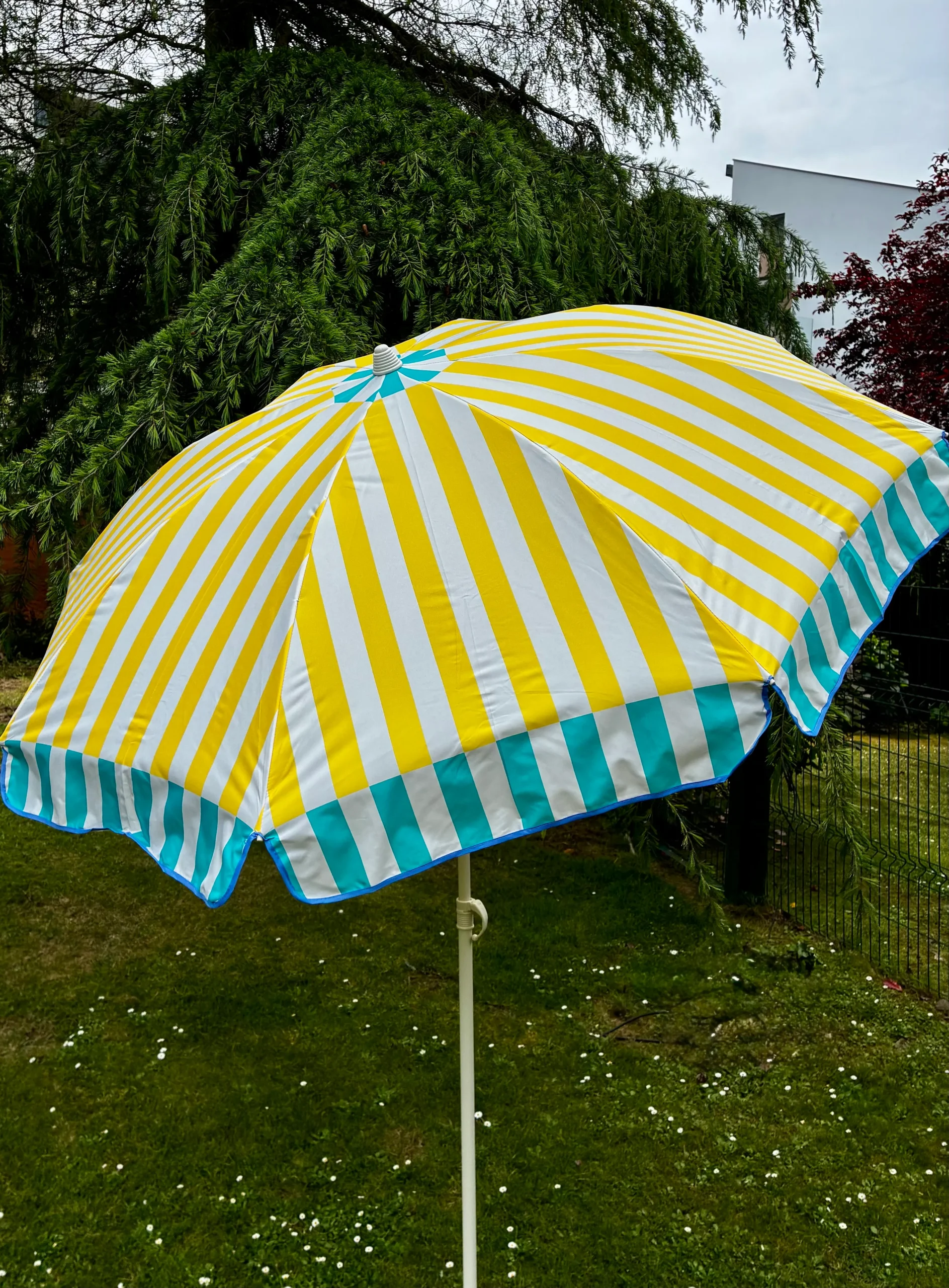 Sombrilla 180cm Romanelli Rayas Estilo Riviera con protección UPF 50+ - Imagen 4