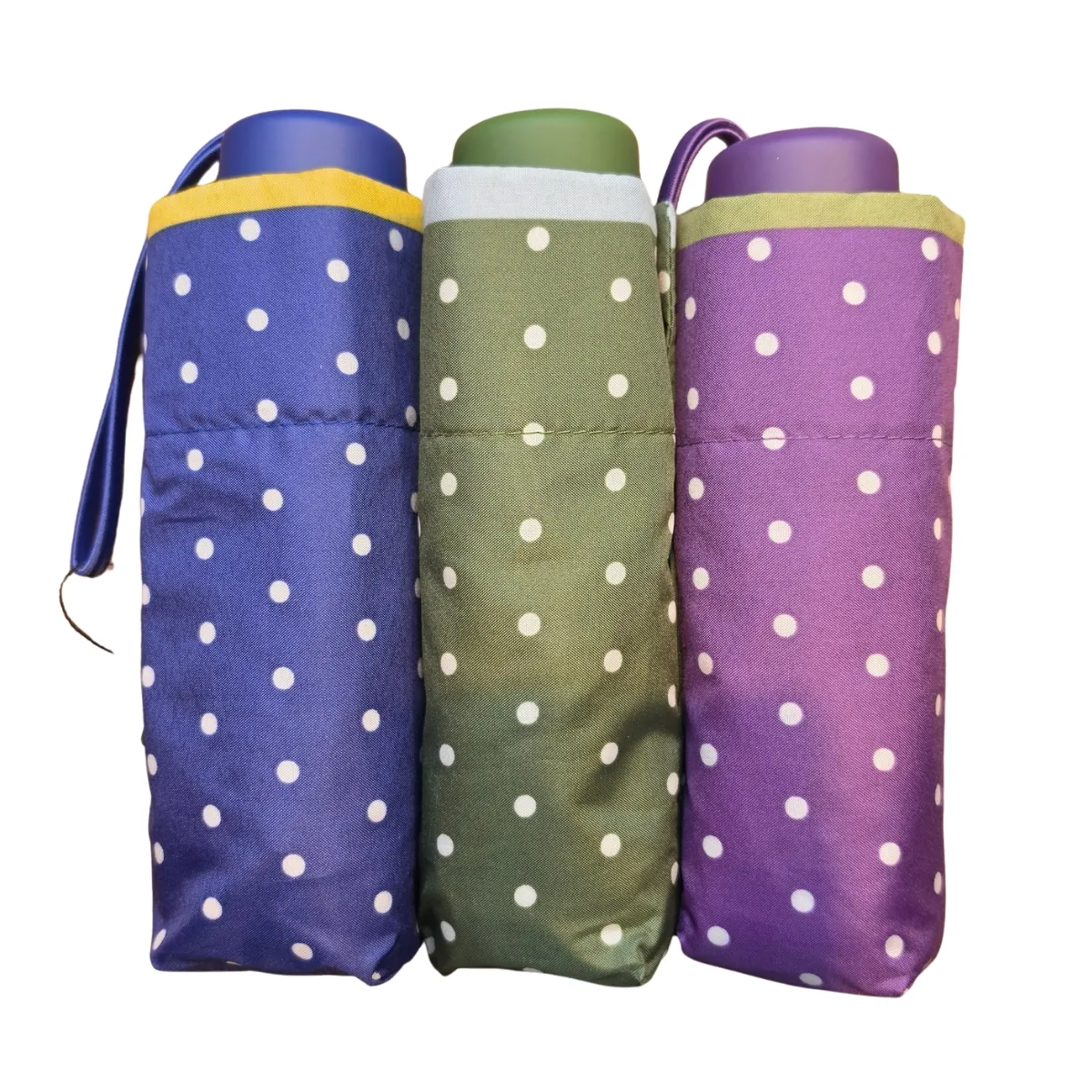 Paraguas Plegable Compacto con Diseño de Lunares C-Collection
