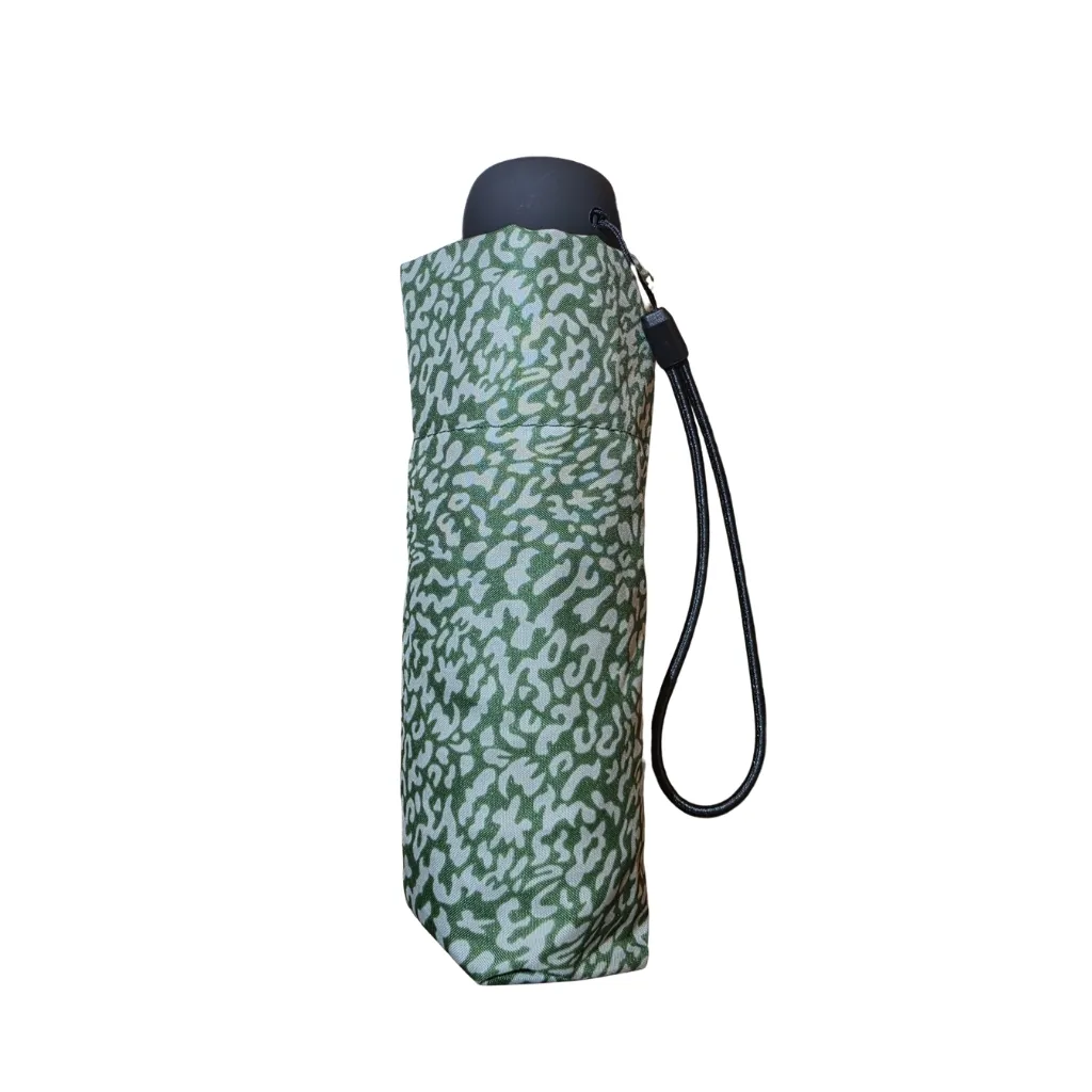 Paraguas Plegable Mini con Estampado Animal Print y Funda - Imagen 2