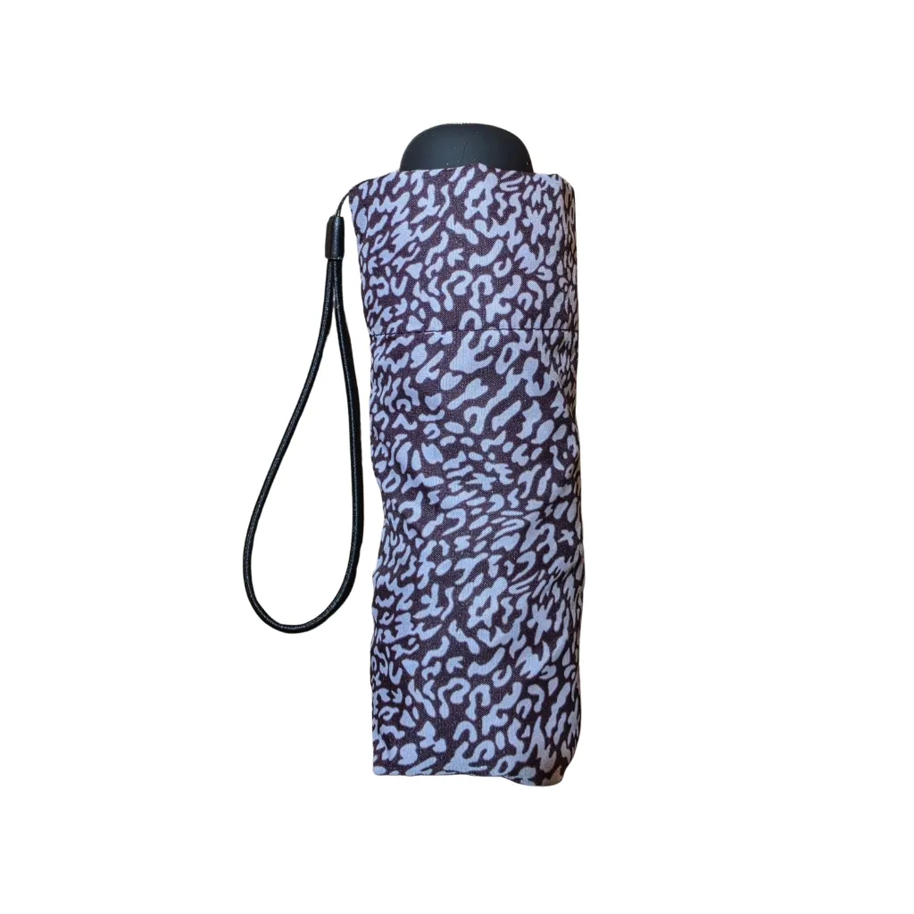 Paraguas Plegable Mini con Estampado Animal Print y Funda - Imagen 4